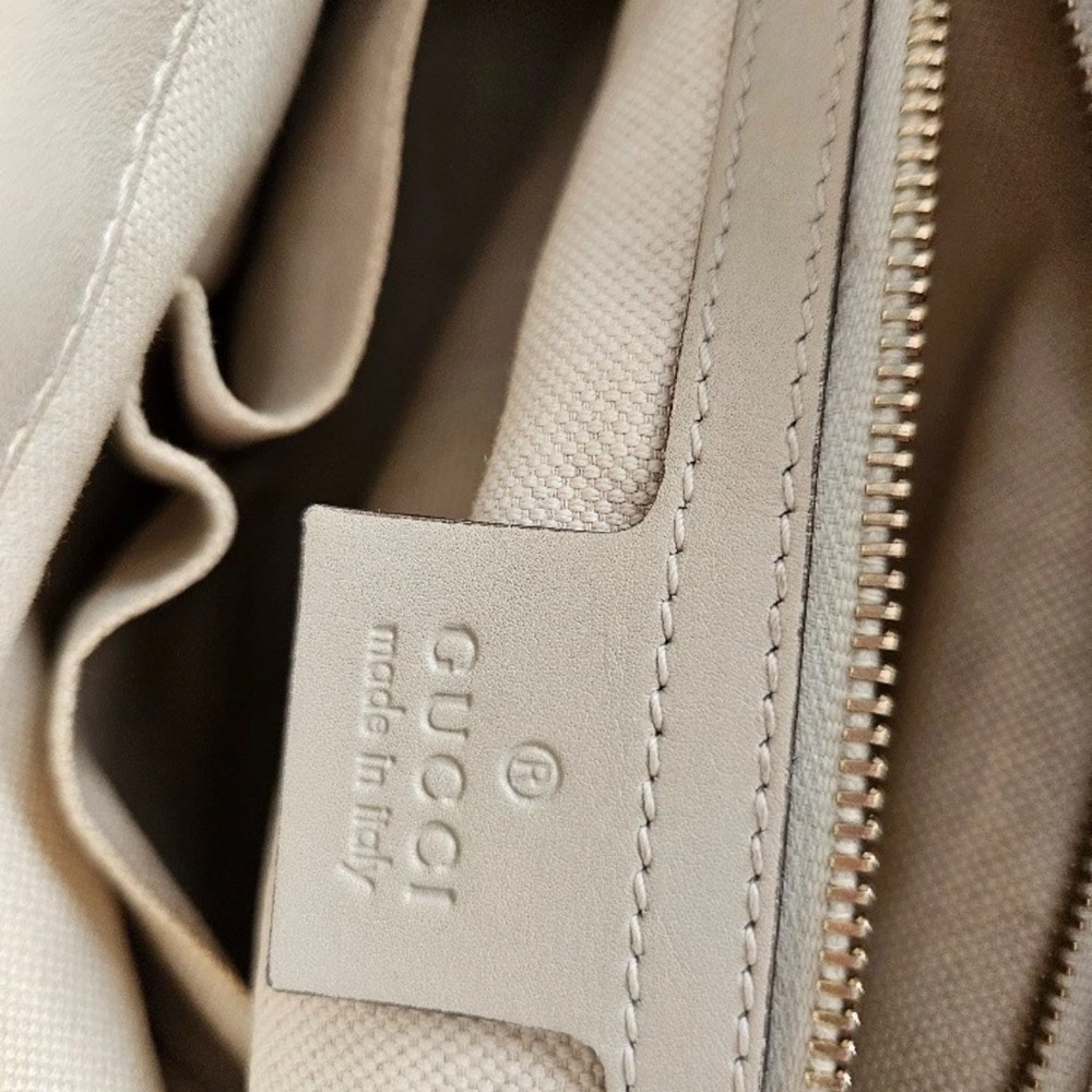 💕GUCCI Logo GG Running Shoulder Tote Bag Canvas Leather Beige GHW - Picture 2 of 16